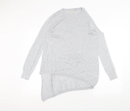 Womens UK Size 8 River Island Grey Basic T-Shirt