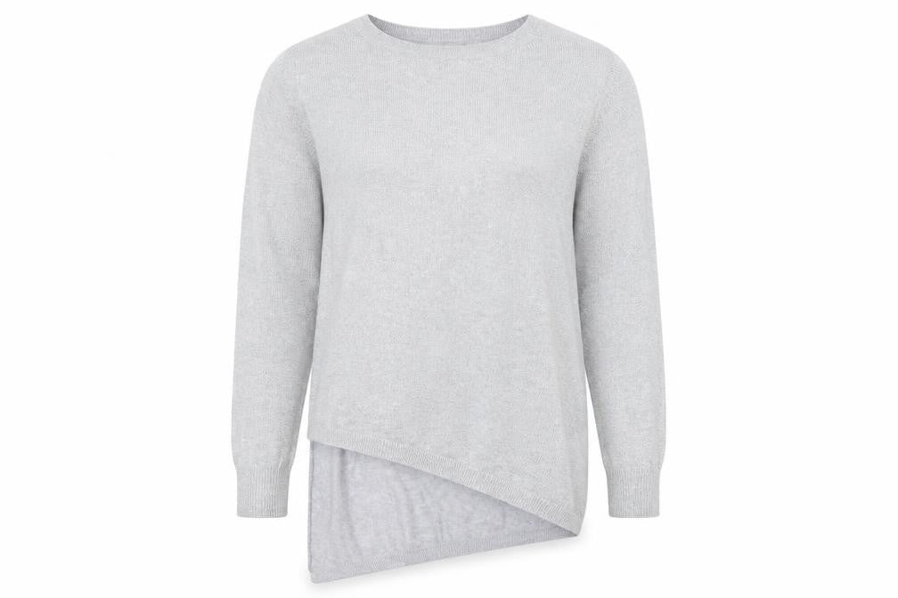 Womens UK Size 8 River Island Grey Basic T-Shirt