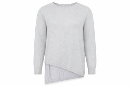 Womens UK Size 8 River Island Grey Basic T-Shirt