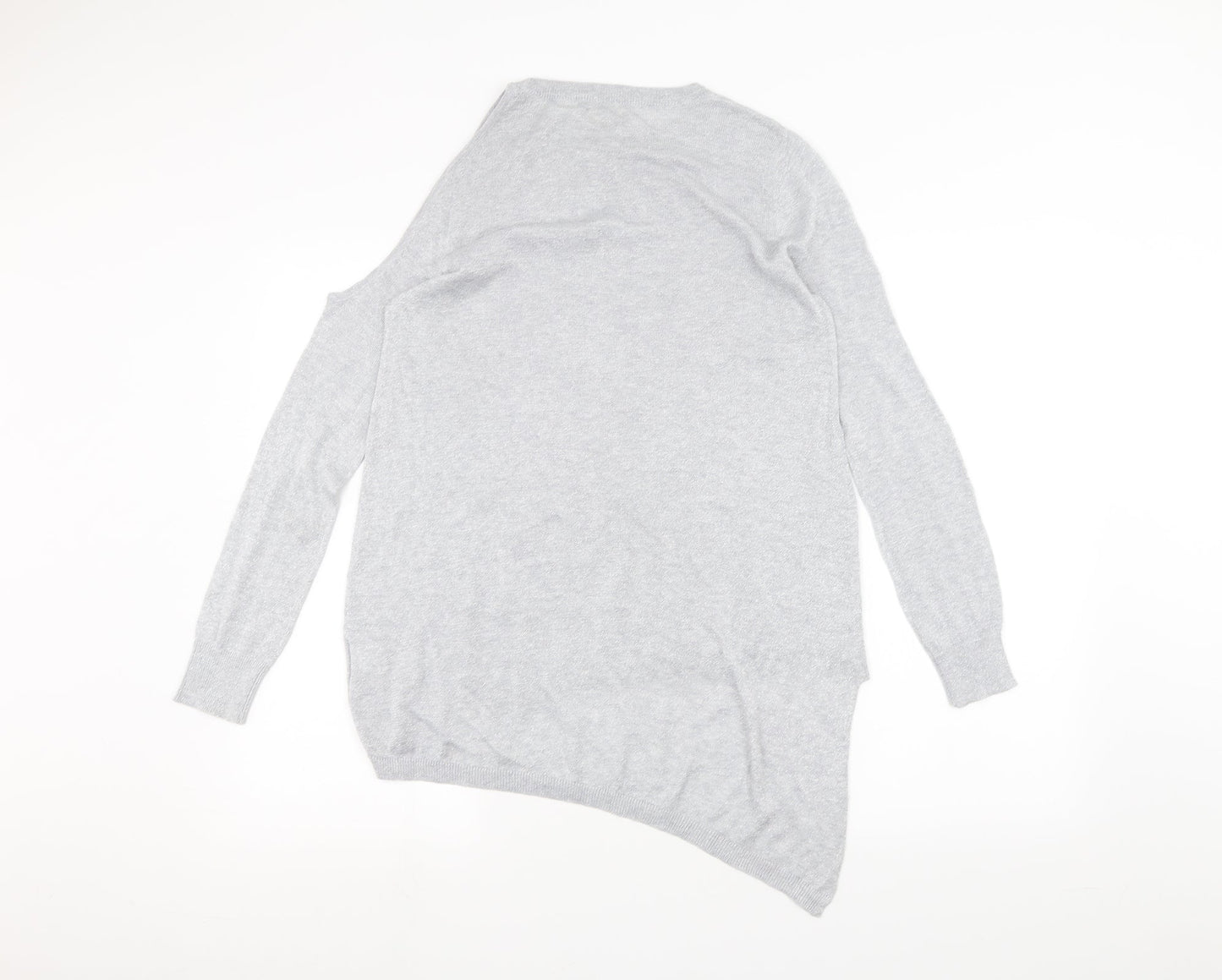 Womens UK Size 8 River Island Grey Basic T-Shirt
