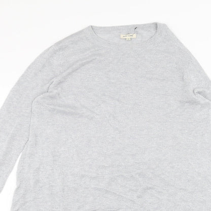 Womens UK Size 8 River Island Grey Basic T-Shirt