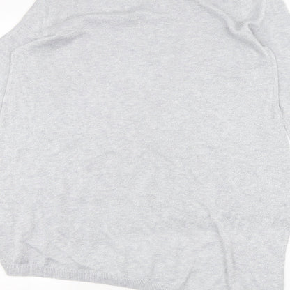 Womens UK Size 8 River Island Grey Basic T-Shirt