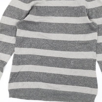 Womens UK Size S VILA Grey Basic T-Shirt