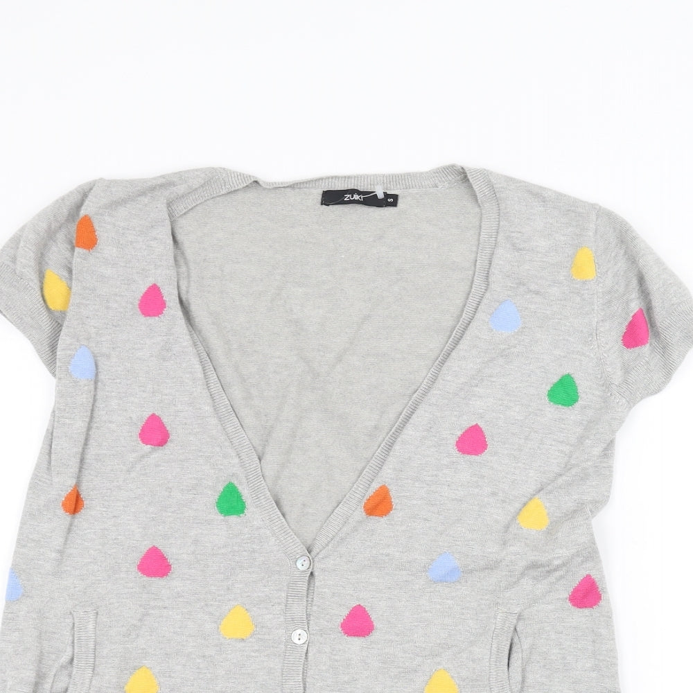 Zuiki Womens Grey   Cardigan Jumper Size S