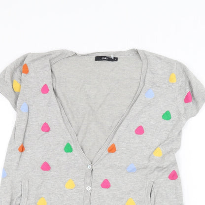 Zuiki Womens Grey   Cardigan Jumper Size S