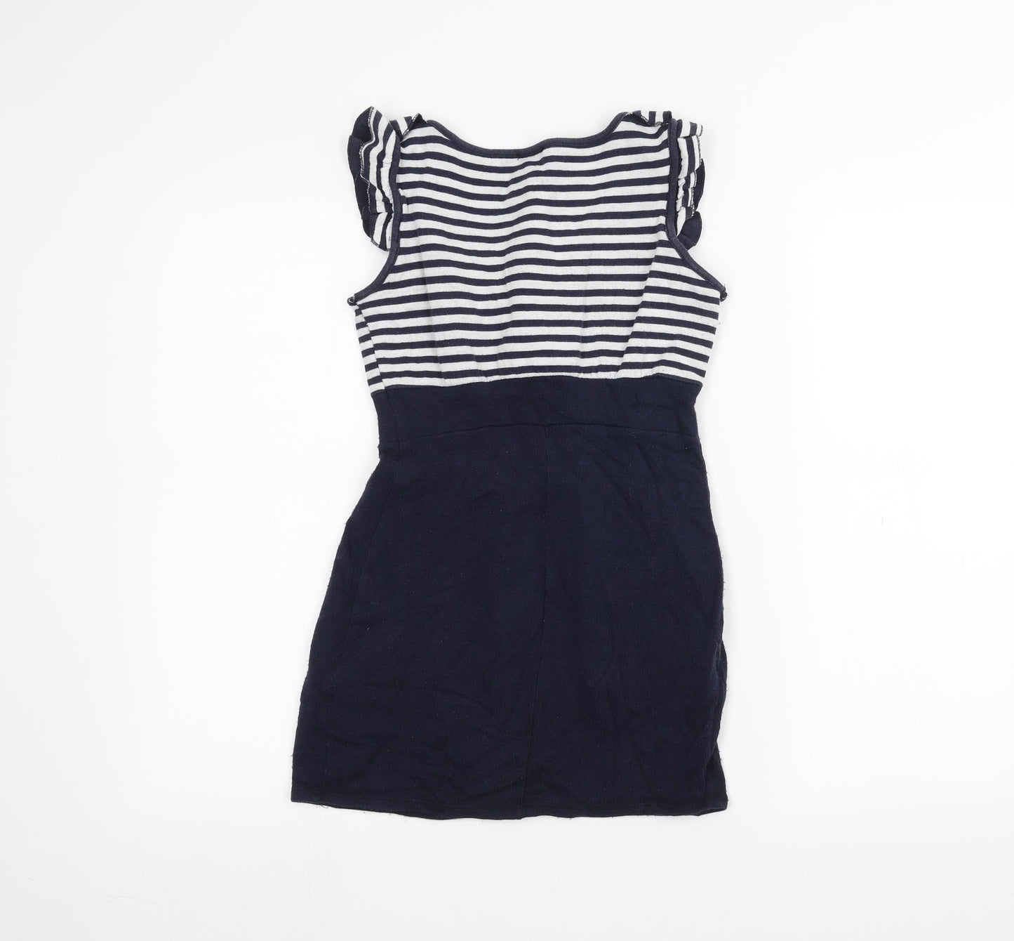WalG Womens White Striped  A-Line  Size M