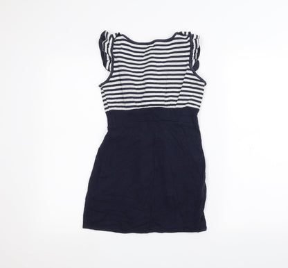 WalG Womens White Striped  A-Line  Size M