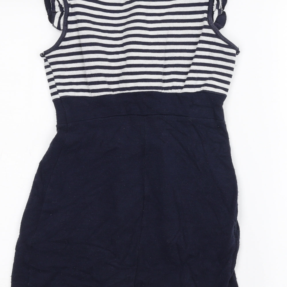 WalG Womens White Striped  A-Line  Size M