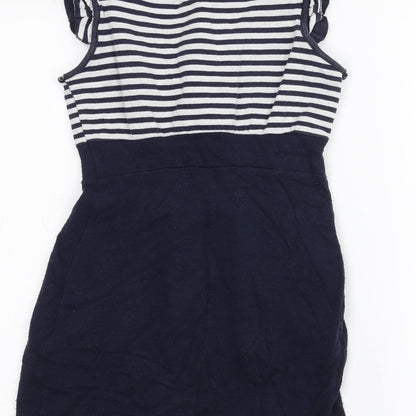 WalG Womens White Striped  A-Line  Size M