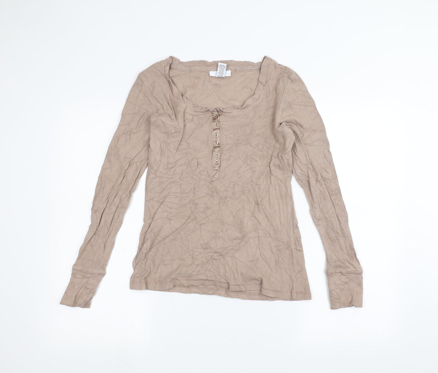 Womens UK Size L Alfani Brown Basic T-Shirt