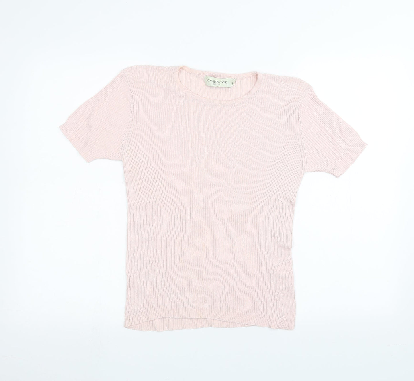 Womens UK Size M Holmewood Pink Basic T-Shirt