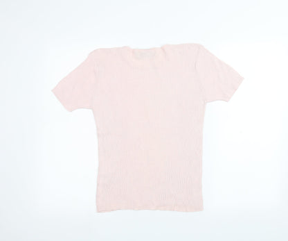 Womens UK Size M Holmewood Pink Basic T-Shirt