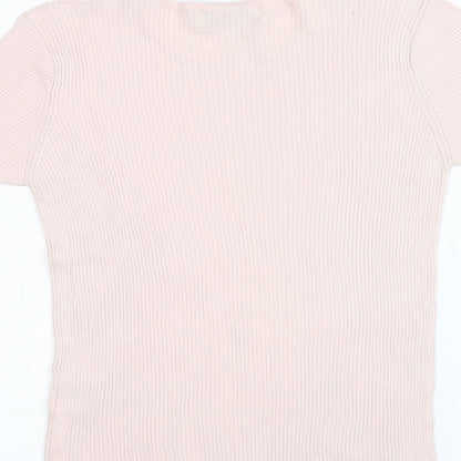Womens UK Size M Holmewood Pink Basic T-Shirt