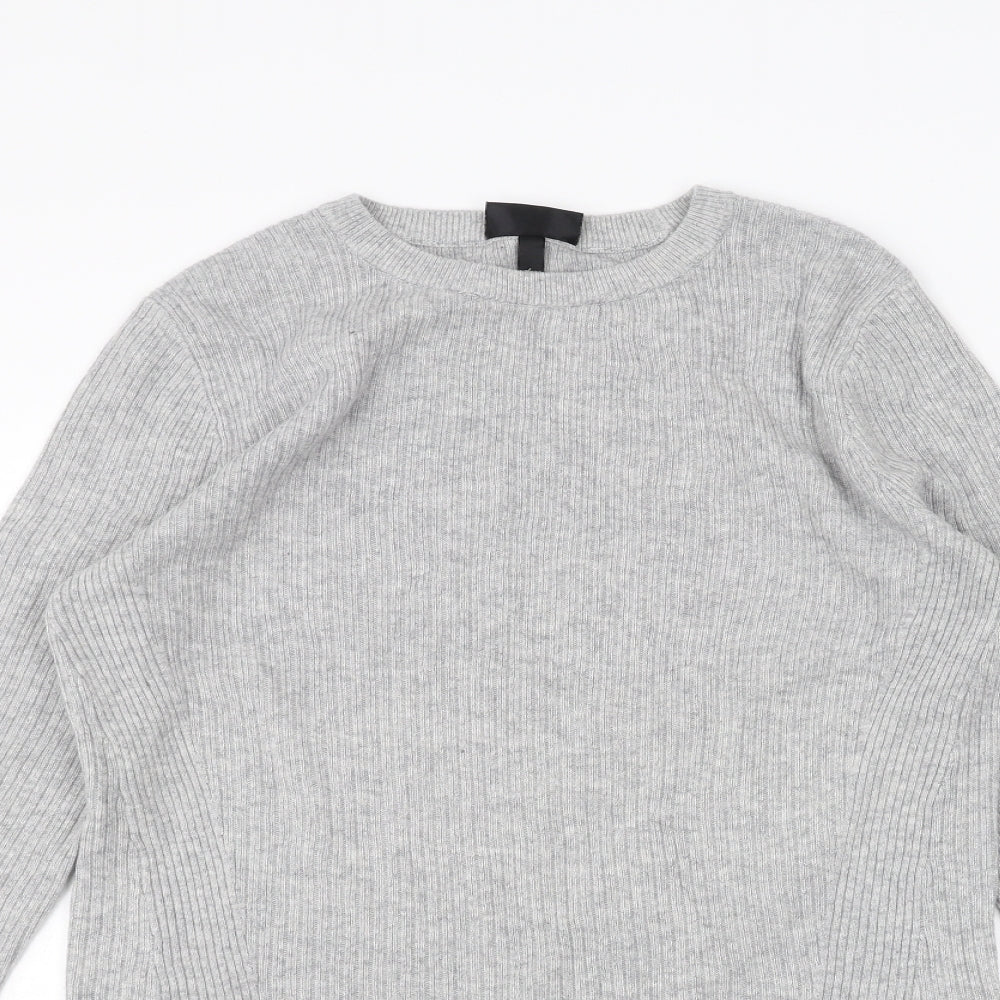 Womens UK Size 10 Topshop Grey Pullover Jumper