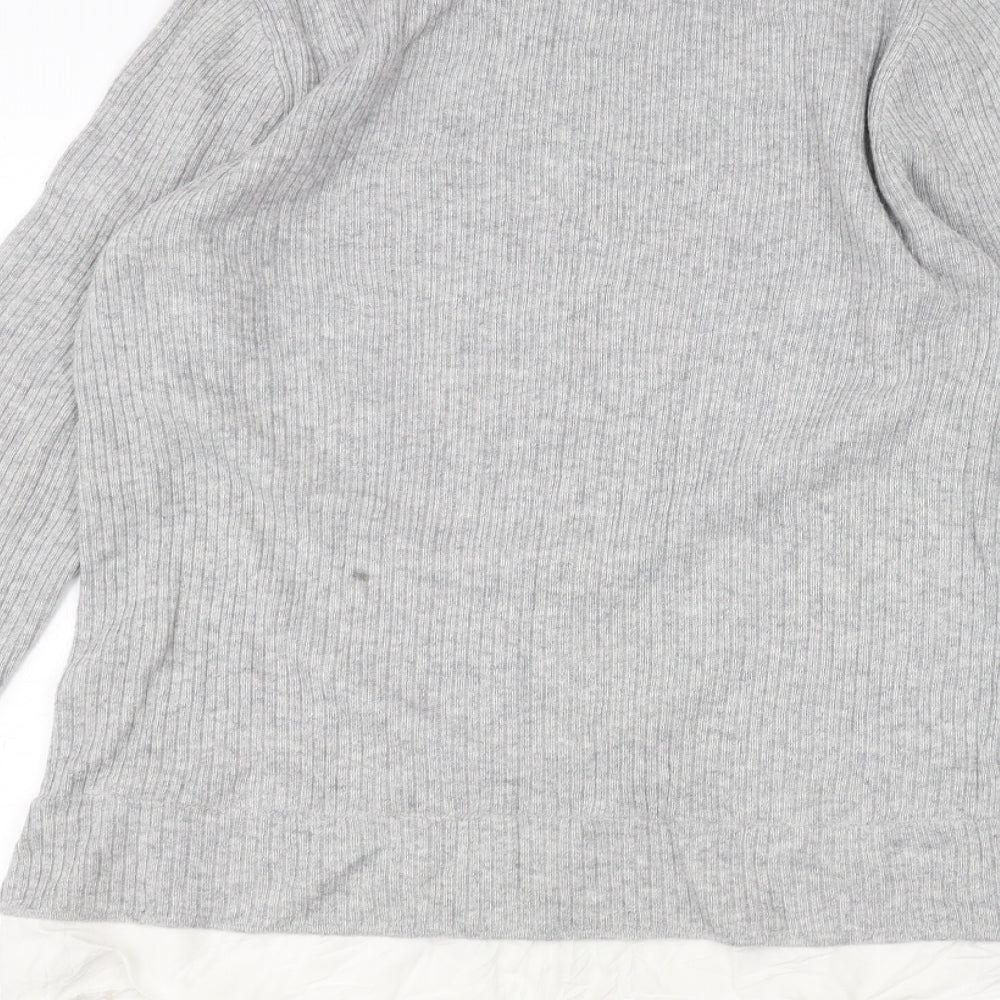Womens UK Size 10 Topshop Grey Pullover Jumper