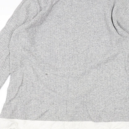 Womens UK Size 10 Topshop Grey Pullover Jumper