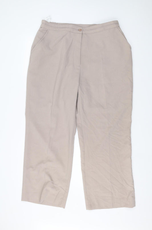 ELVI Womens Beige   Trousers  Size 35 in L30 in