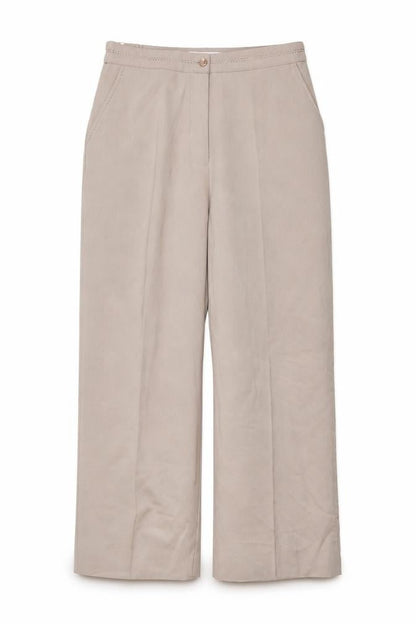 Womens UK Size 35 in ELVI Regular Fit  Beige Trousers