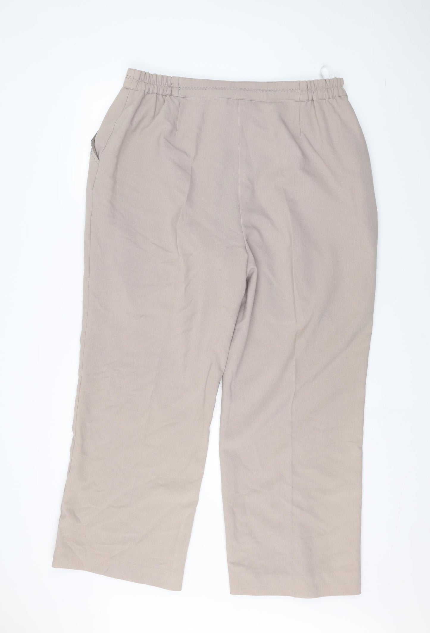 ELVI Womens Beige   Trousers  Size 35 in L30 in