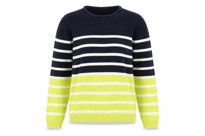 Bonmarché Womens Blue Striped Pullover Jumper Size S