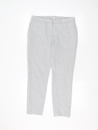 Womens UK Size 10 H&M Regular Fit  Grey Trousers