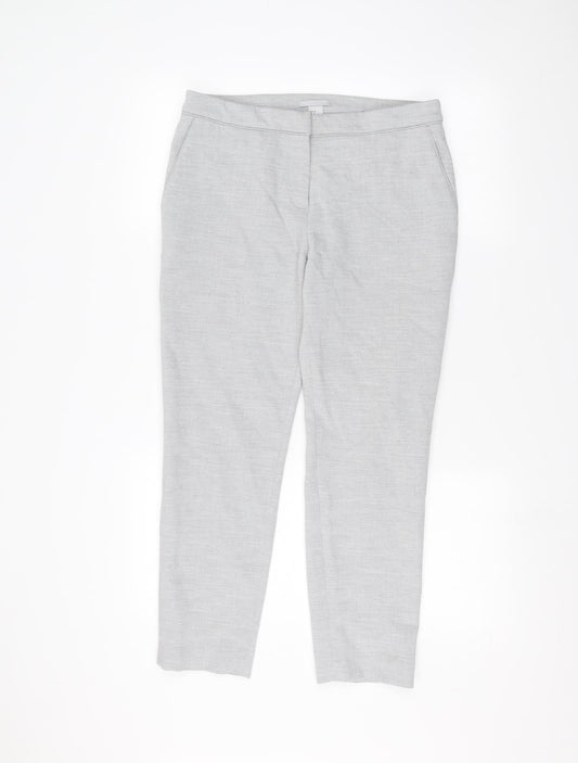 Womens UK Size 10 H&M Regular Fit  Grey Trousers