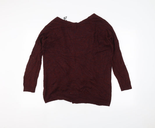 Womens UK Size XS H&M Red Cardigan Jumper