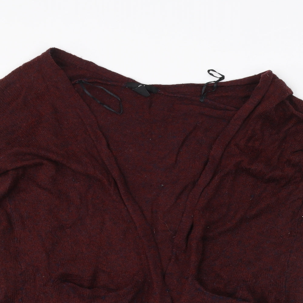 Womens UK Size XS H&M Red Cardigan Jumper