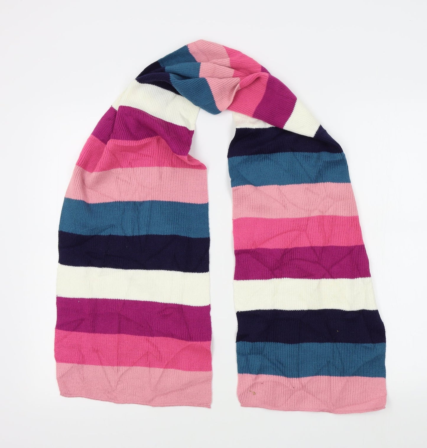 Preworn Womens Pink Striped   Scarf