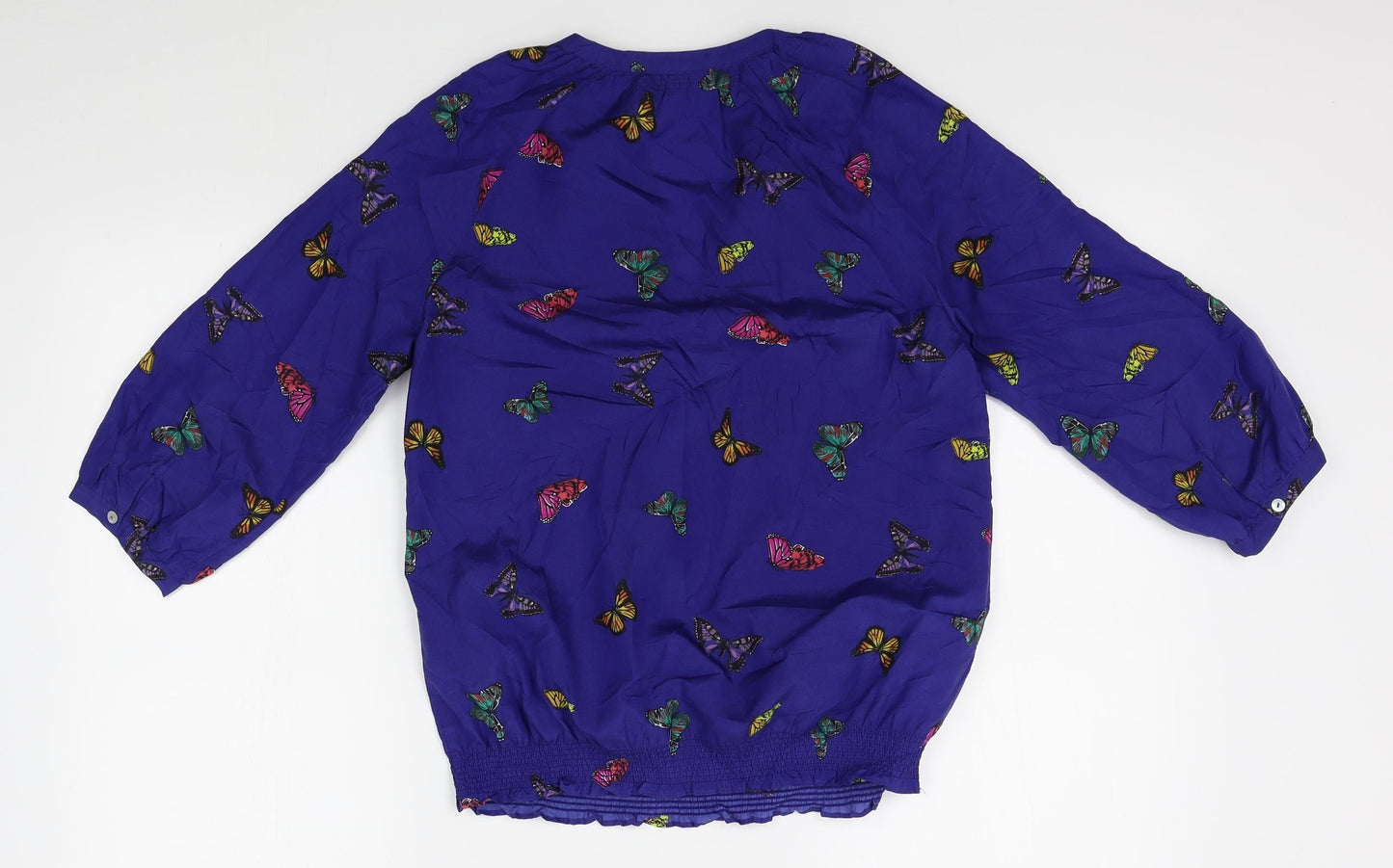 Womens UK Size S Monsoon Blue Basic Button-Up