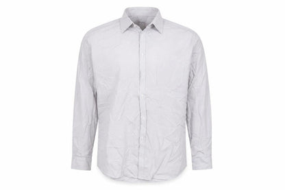 Mens UK Size 17 Taylor & Wright Grey  Button-Up Long Sleeve Casual Shirt