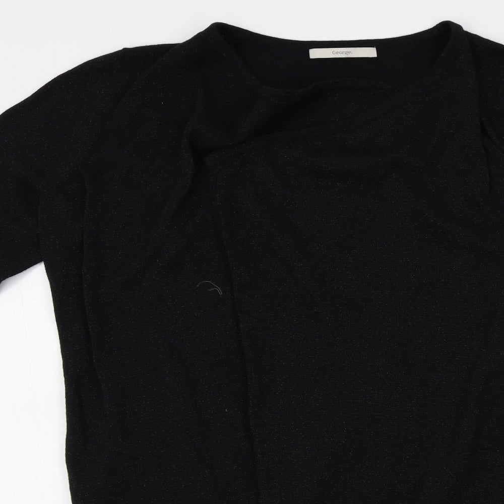 George Womens Black   Wrap Jumper Size 14
