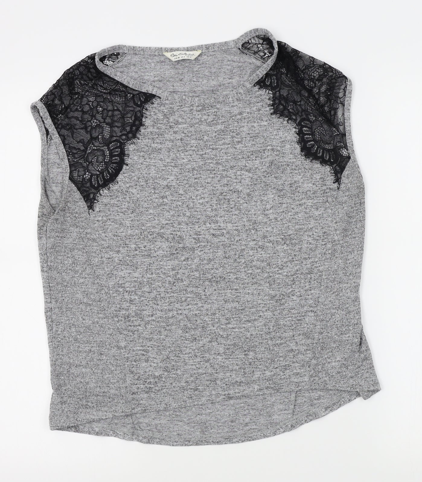 Miss Selfridge Womens Grey   Basic T-Shirt Size 10