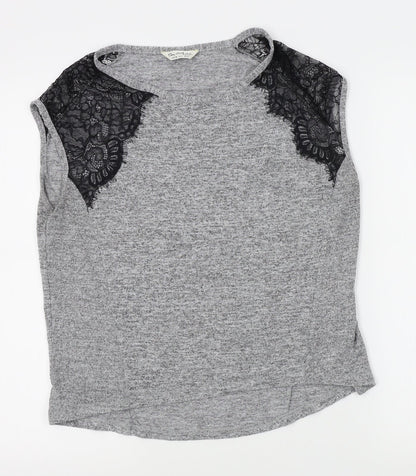 Miss Selfridge Womens Grey   Basic T-Shirt Size 10