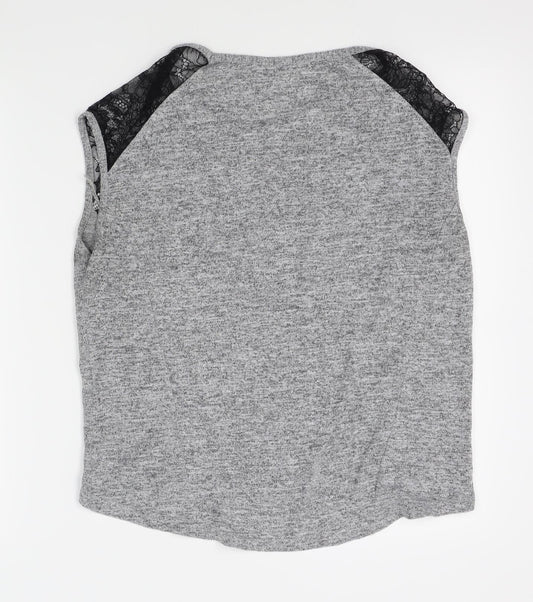 Miss Selfridge Womens Grey   Basic T-Shirt Size 10