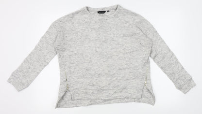 Womens UK Size 10 New Look Grey Pullover Jumper