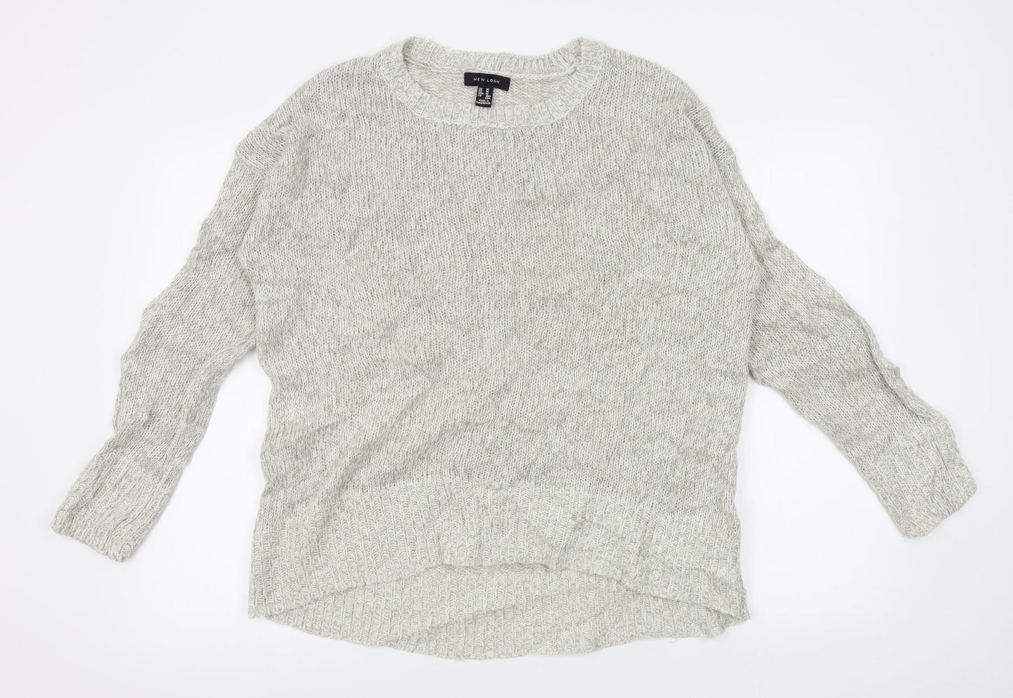 Womens UK Size M New Look Grey Pullover Jumper
