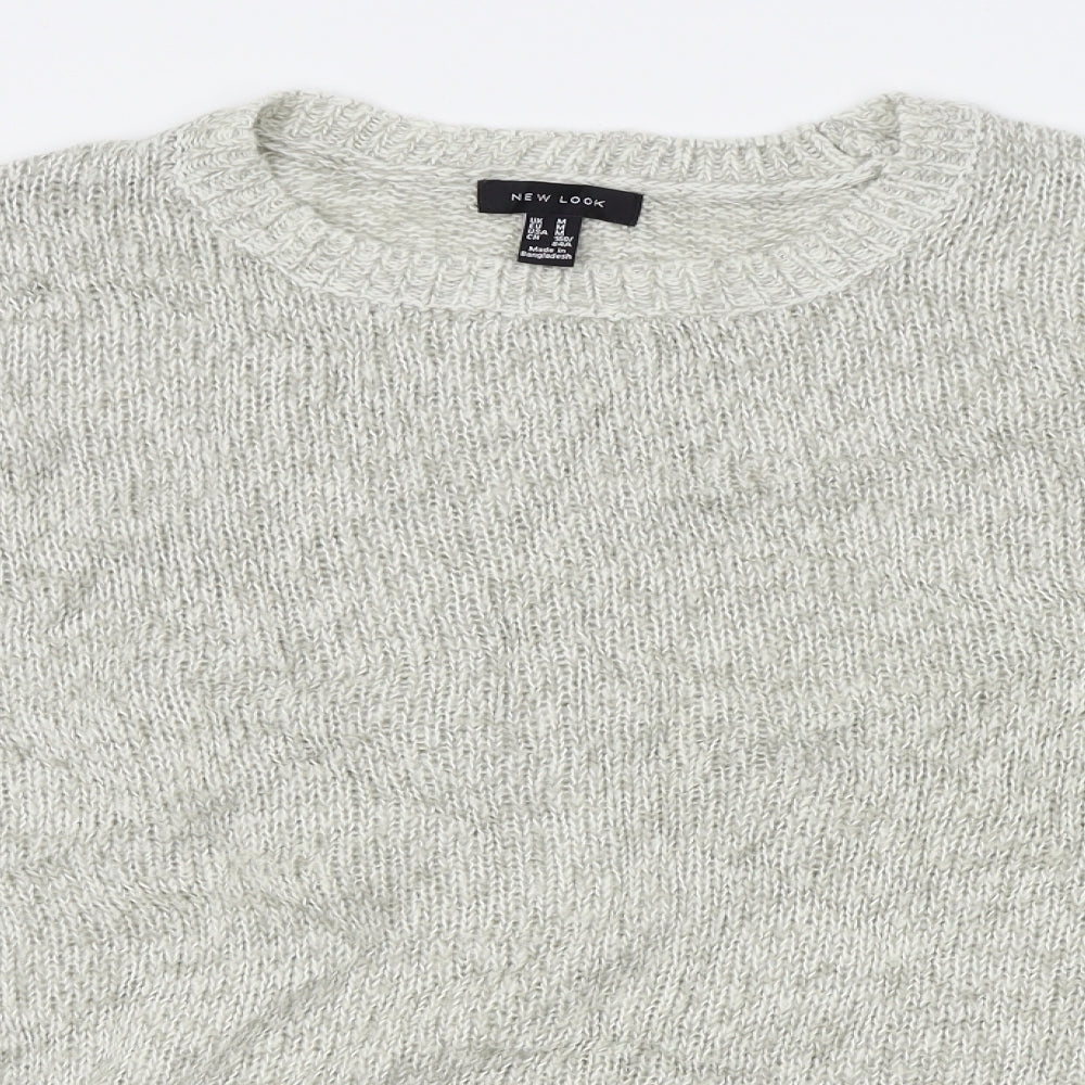 Womens UK Size M New Look Grey Pullover Jumper