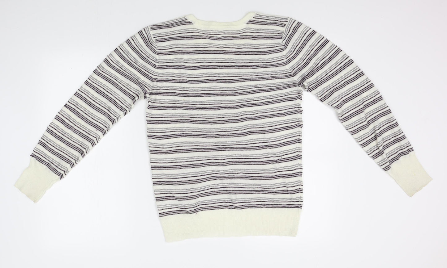 Womens UK Size 12 NEXT White Pullover Jumper