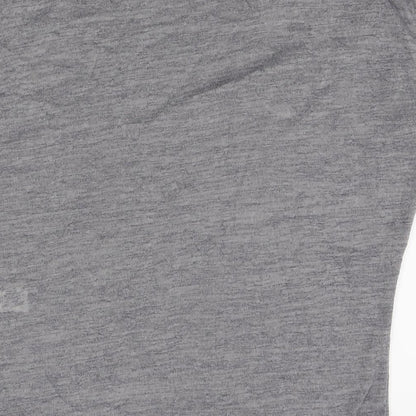 Womens UK Size 14 Apricot Grey Basic T-Shirt