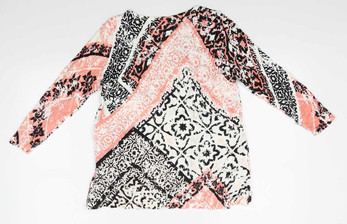 M&S Womens Orange Floral  Basic Blouse Size 8