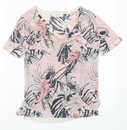 NEXT Womens Pink Floral  Basic T-Shirt Size 6