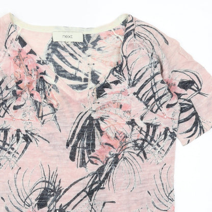 NEXT Womens Pink Floral  Basic T-Shirt Size 6