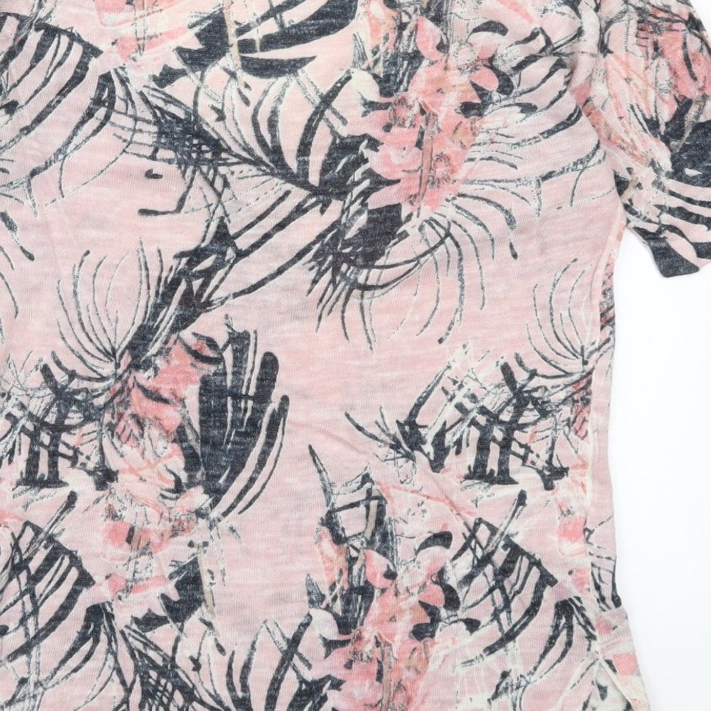 NEXT Womens Pink Floral  Basic T-Shirt Size 6