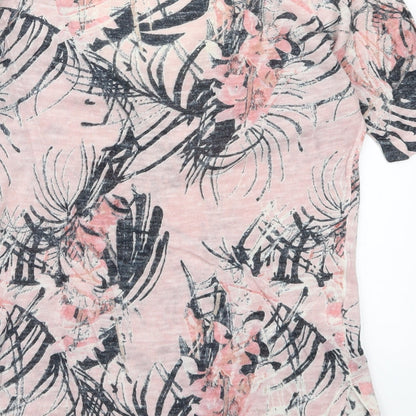 NEXT Womens Pink Floral  Basic T-Shirt Size 6