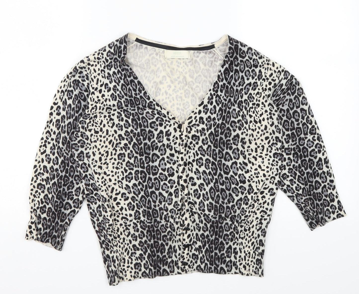 Womens UK Size 12 Marks and Spencer Grey Cardigan Jumper