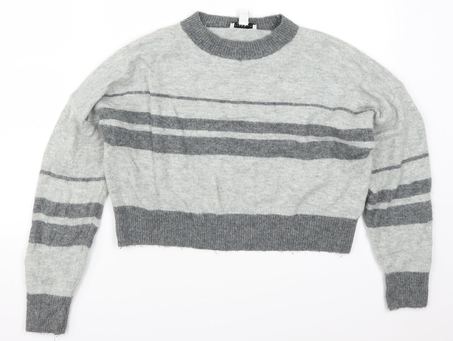Womens UK Size 10 Topshop Grey Pullover Jumper