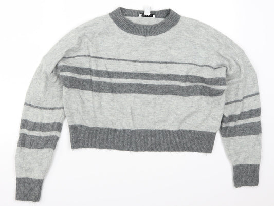 Womens UK Size 10 Topshop Grey Pullover Jumper