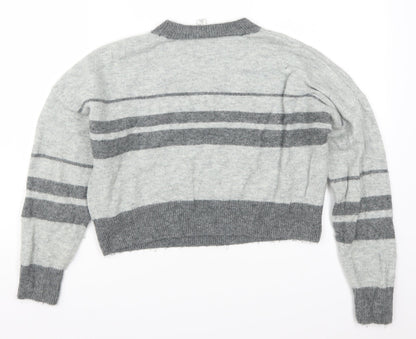 Womens UK Size 10 Topshop Grey Pullover Jumper
