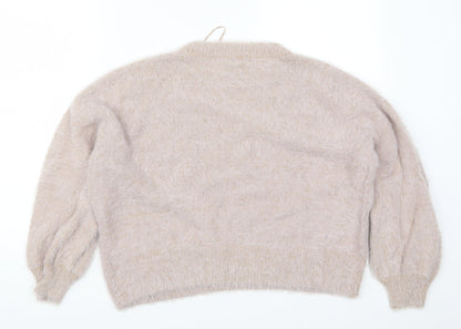 Womens UK Size M New Look Pink Pullover Jumper